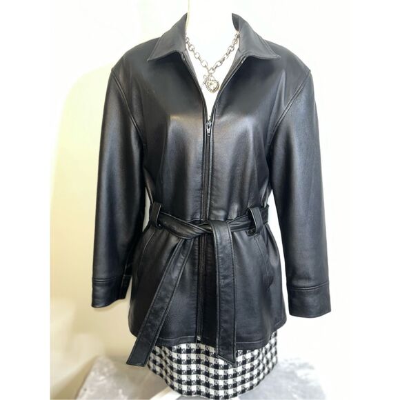 Women’s SONOMA LAMBSKIN Leather Jacket Pockets SMALL - Picture 1 of 10